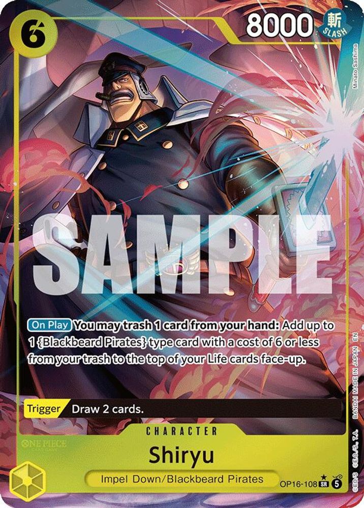 [ALTERNATE ART] Shiryu (OP16-108) SR★ - One Piece The Time of Battle