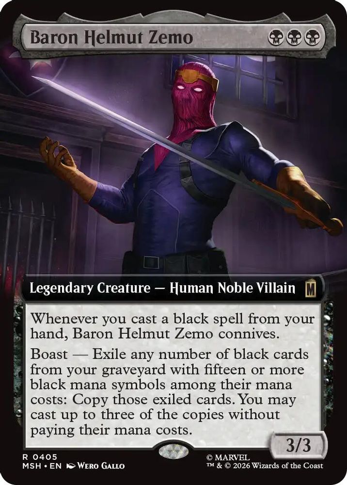Baron Helmut Zemo (Extended Art) #405 - RARE MSH -  Marvel Super Heroes
