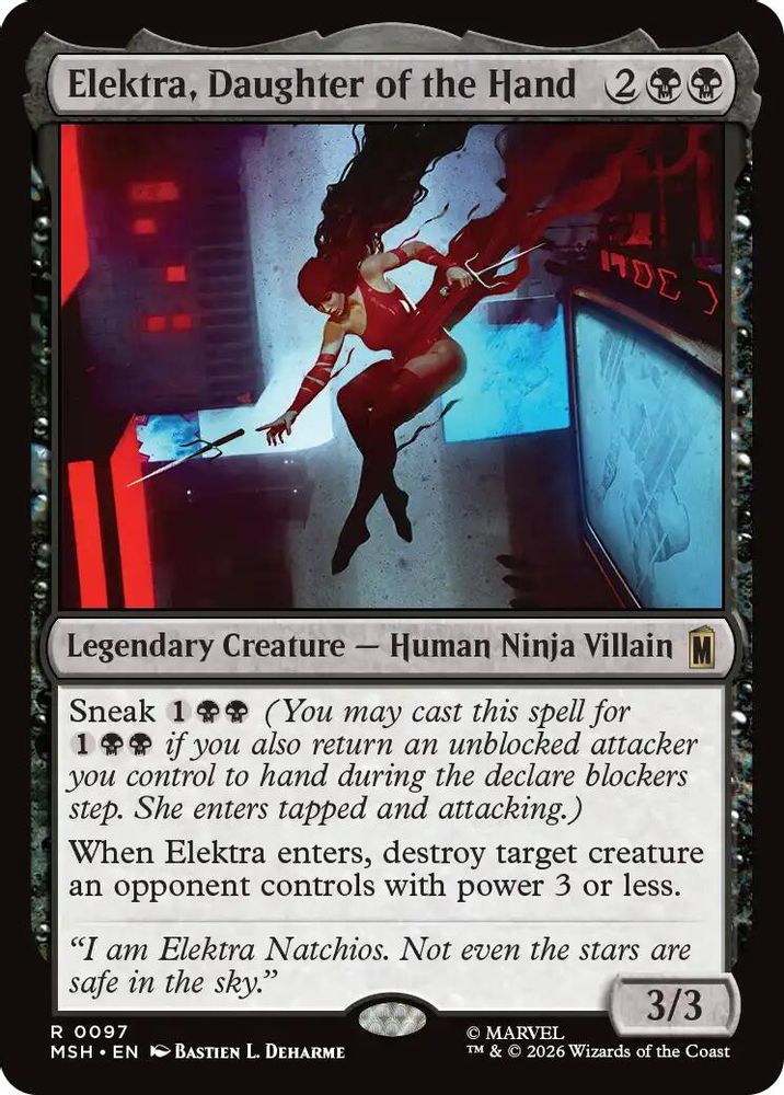 [FOIL] Elektra, Daughter of the Hand #097 - RARE MSH -  Marvel Super Heroes