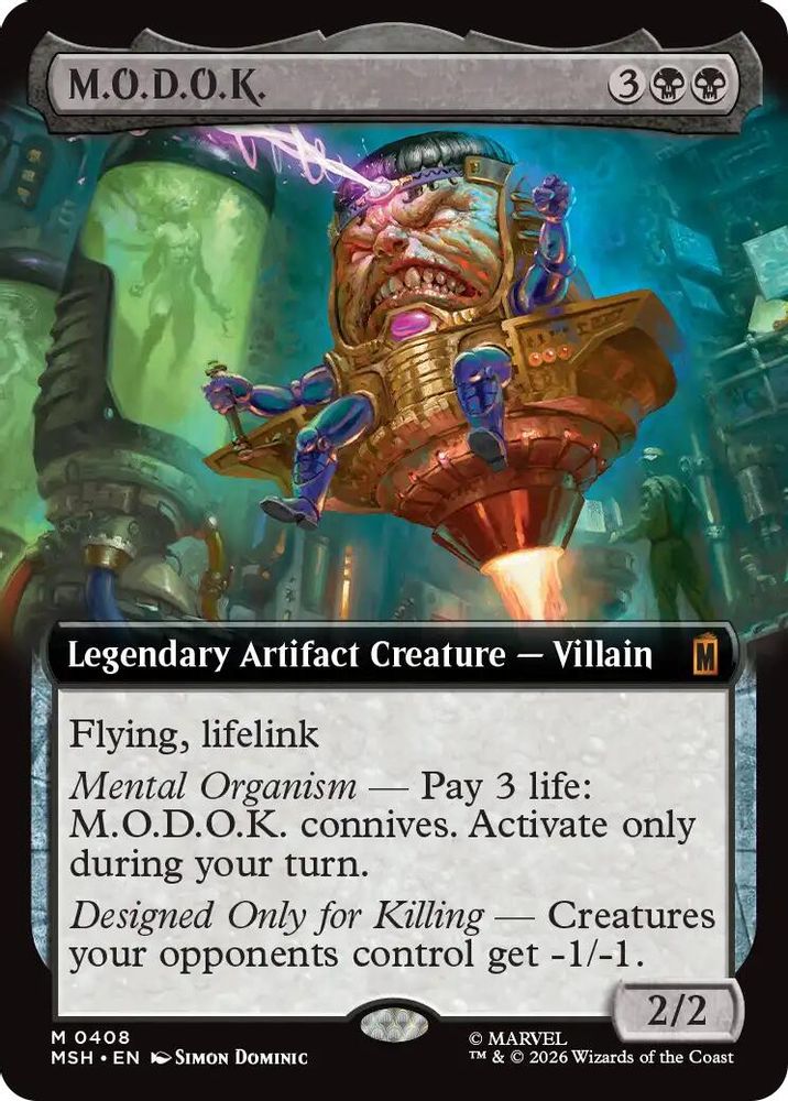[FOIL] M.O.D.O.K. (Extended Art) #408 - MYTHIC MSH -  Marvel Super Heroes