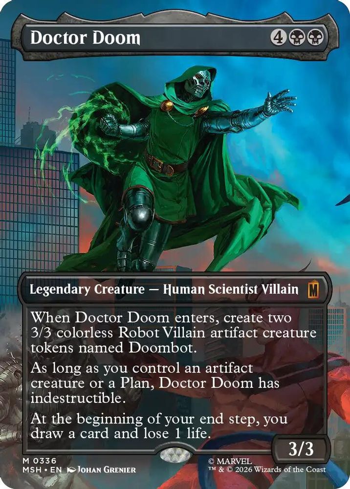 Doctor Doom (Borderless) (0336) #336 - MYTHIC MSH -  Marvel Super Heroes