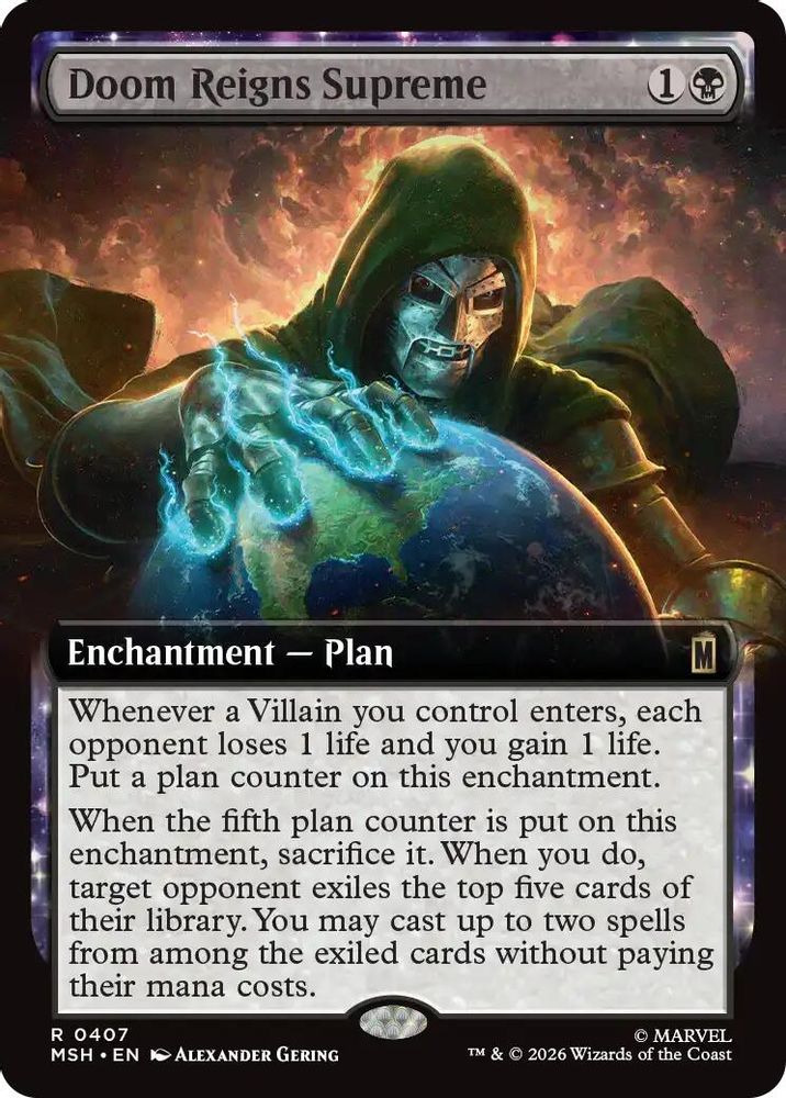 [FOIL] Doom Reigns Supreme (Extended Art) #407 - RARE MSH -  Marvel Super Heroes