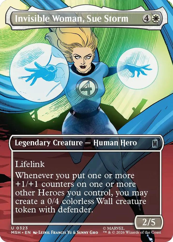 Invisible Woman, Sue Storm (Borderless) #323 - UNCOMMON MSH -  Marvel Super Heroes