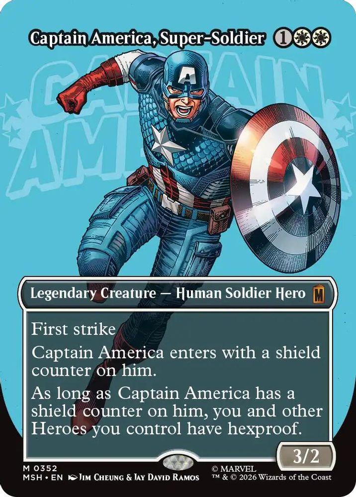 Captain America, Super-Soldier (Borderless) (0352) #352 - MYTHIC MSH -  Marvel Super Heroes