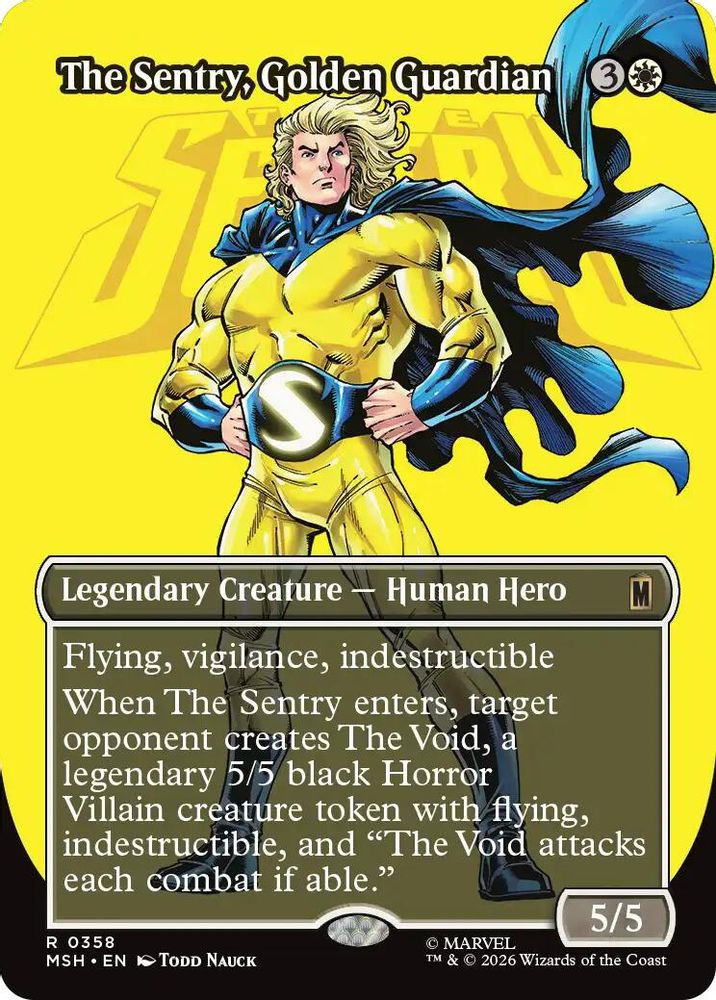 The Sentry, Golden Guardian (Borderless) #358 - RARE MSH -  Marvel Super Heroes