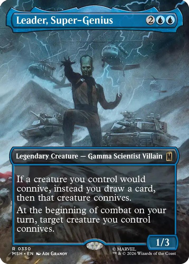 [FOIL] Leader, Super-Genius (Borderless) #330 - RARE MSH -  Marvel Super Heroes