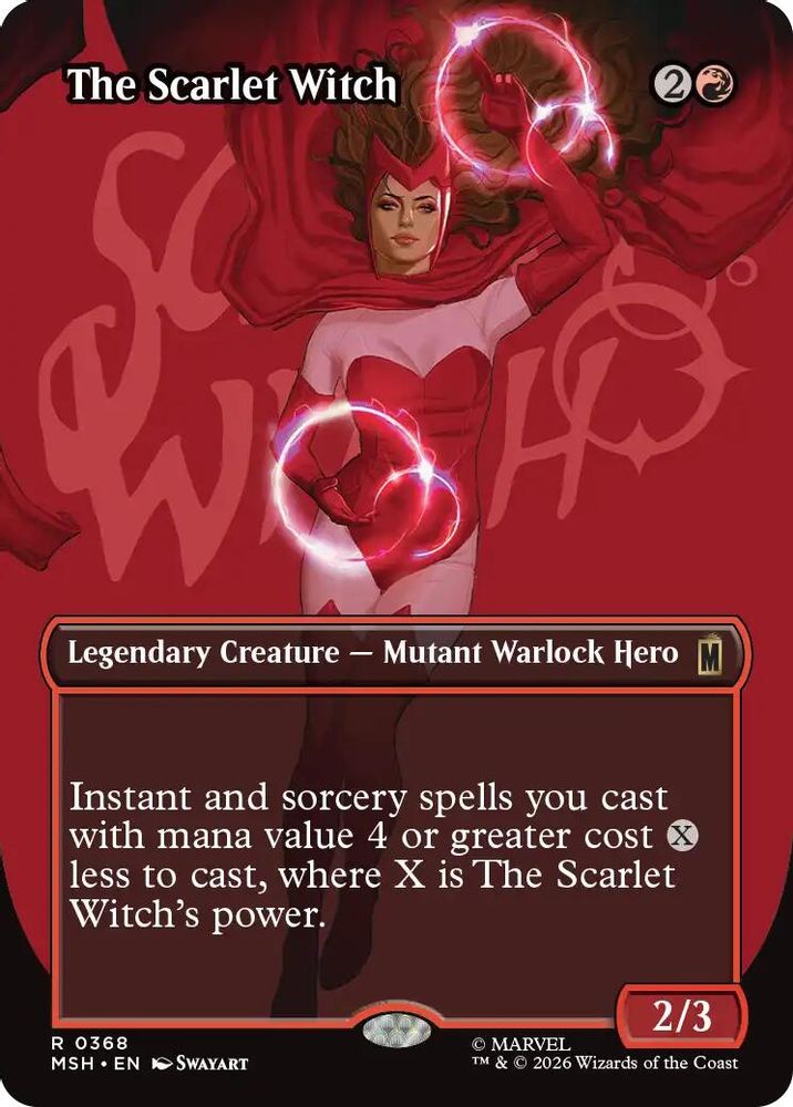 [FOIL] The Scarlet Witch (Borderless) #368 - RARE MSH -  Marvel Super Heroes