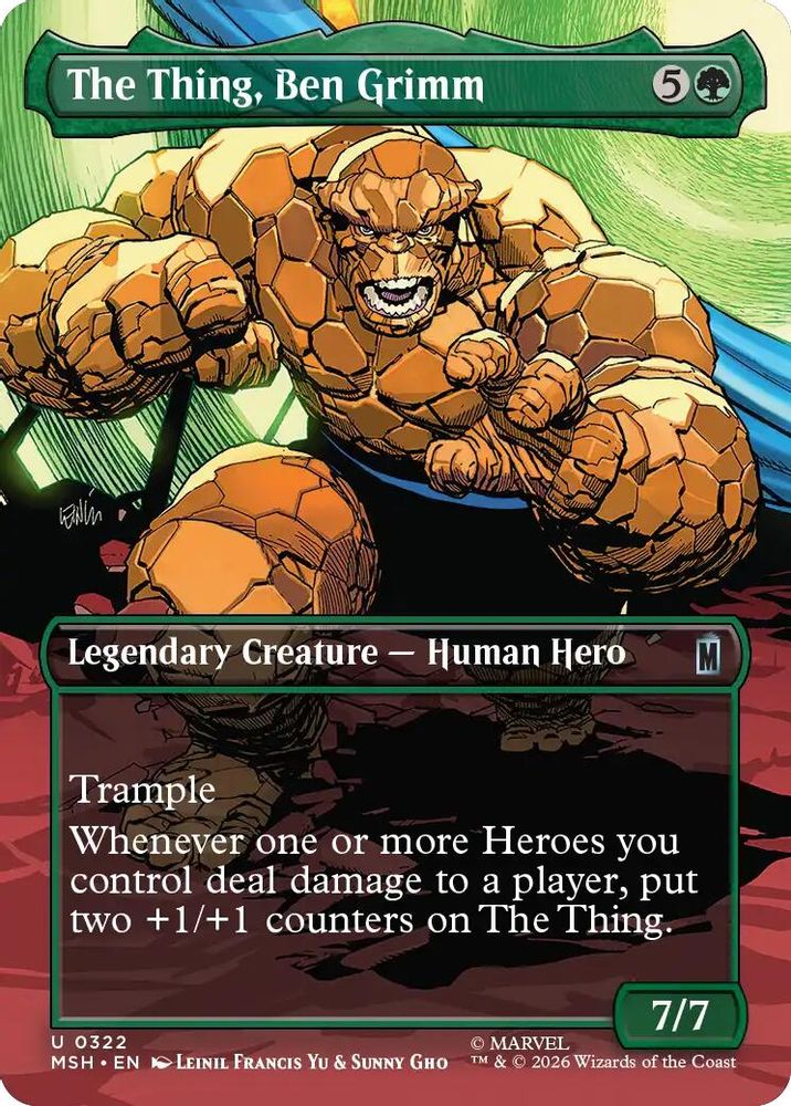 The Thing, Ben Grimm (Borderless) #322 - UNCOMMON MSH -  Marvel Super Heroes