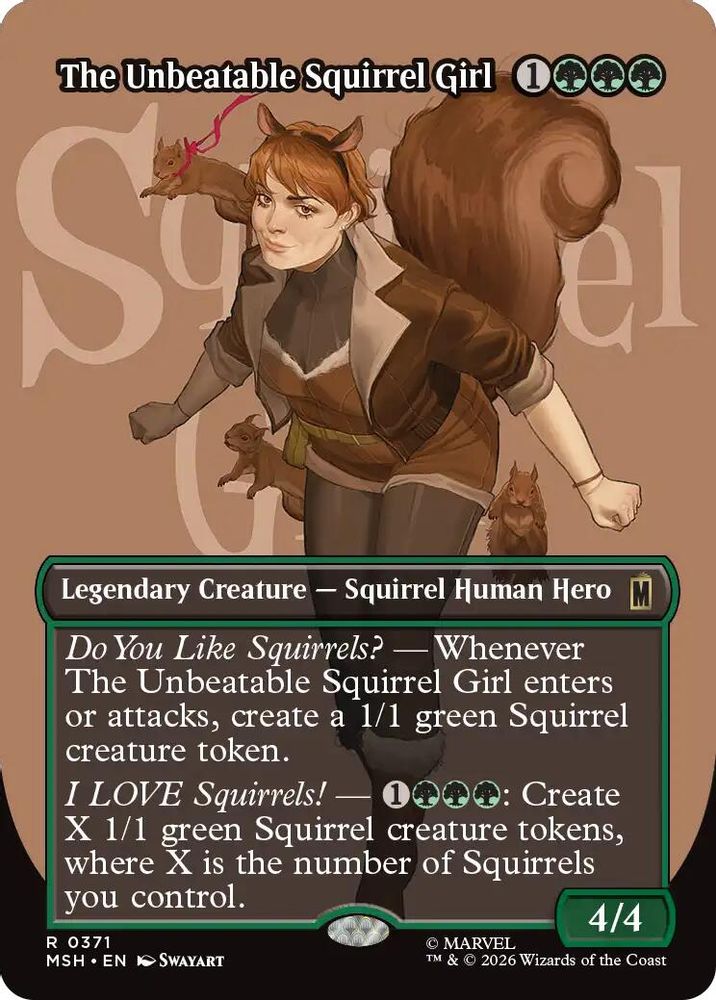 The Unbeatable Squirrel Girl (Borderless) #371 - RARE MSH -  Marvel Super Heroes