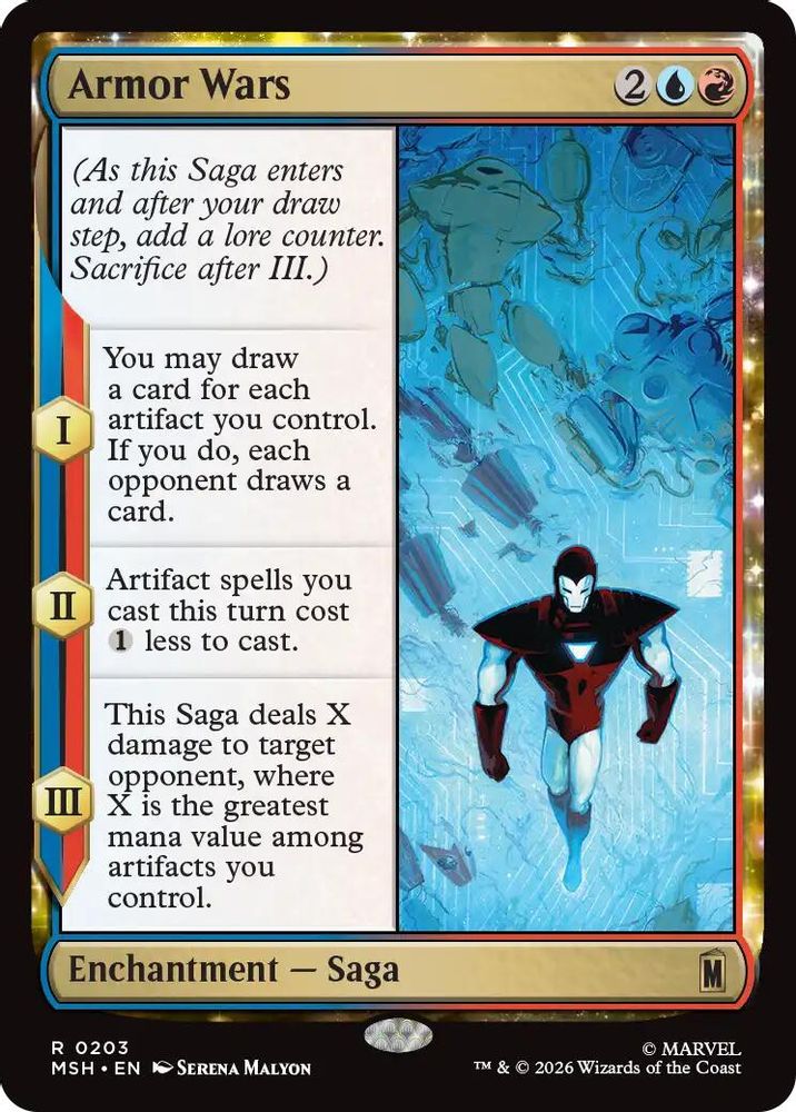 [FOIL] Armor Wars #203 - RARE MSH -  Marvel Super Heroes