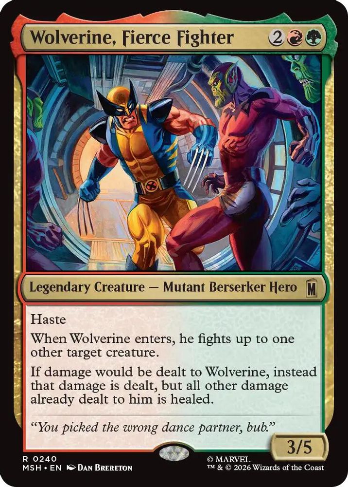 Wolverine, Fierce Fighter #240 - RARE MSH -  Marvel Super Heroes