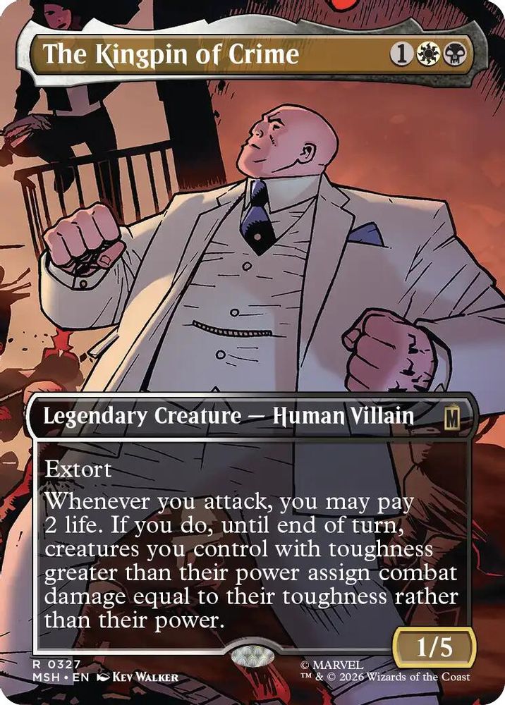[FOIL] The Kingpin of Crime (Borderless) (0327) #327 - RARE MSH -  Marvel Super Heroes