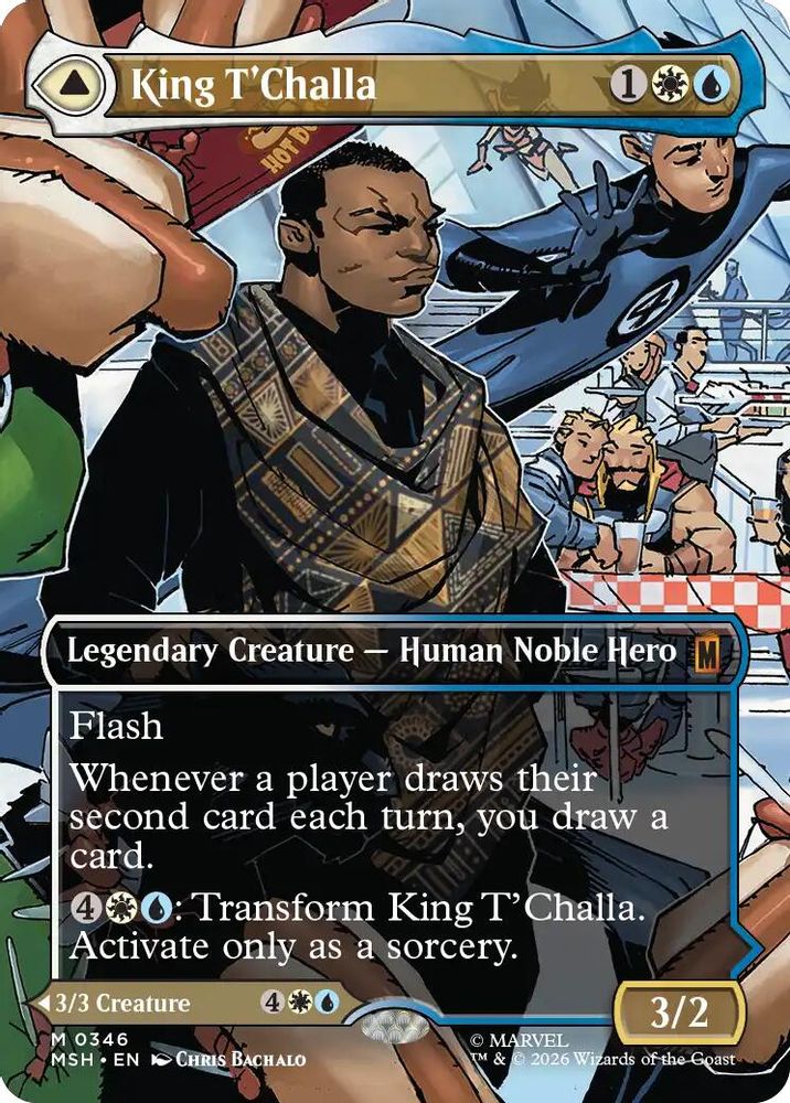King T'Challa (Borderless) (0346) #346 - MYTHIC MSH -  Marvel Super Heroes