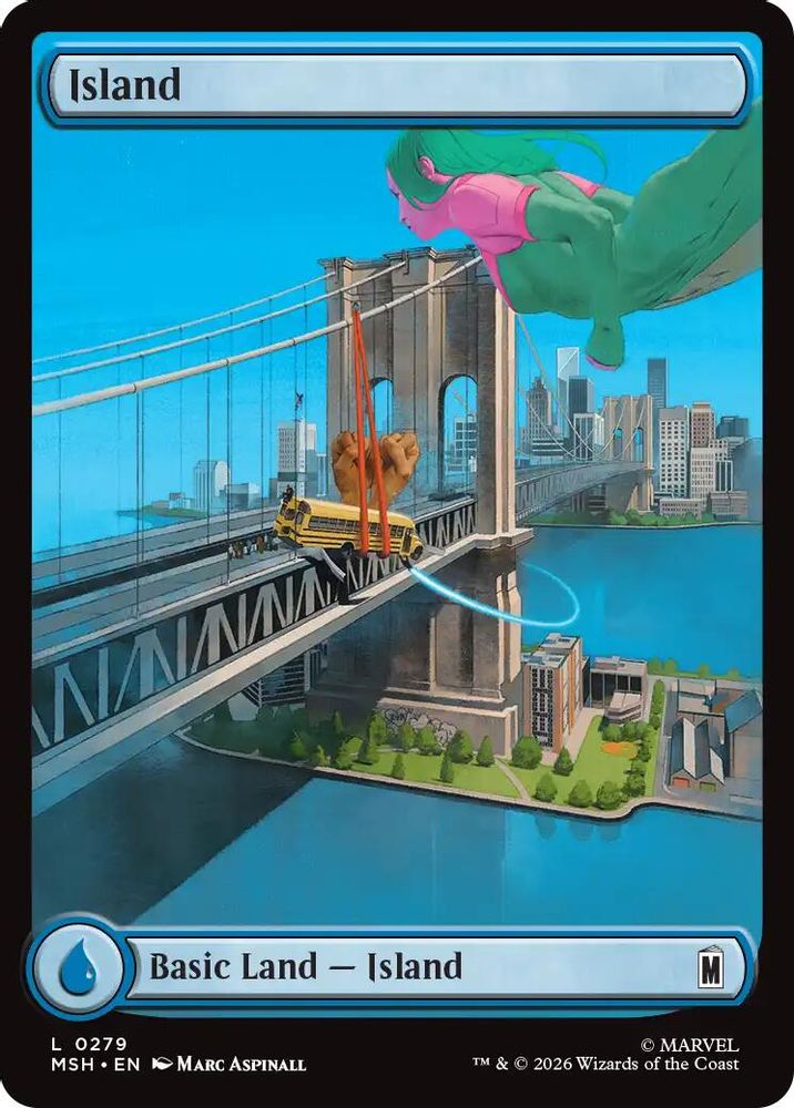 [FOIL] Island (0279) #279 - LAND MSH -  Marvel Super Heroes