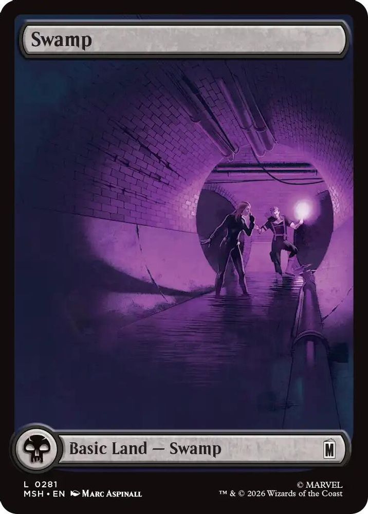 [FOIL] Swamp (0281) #281 - LAND MSH -  Marvel Super Heroes