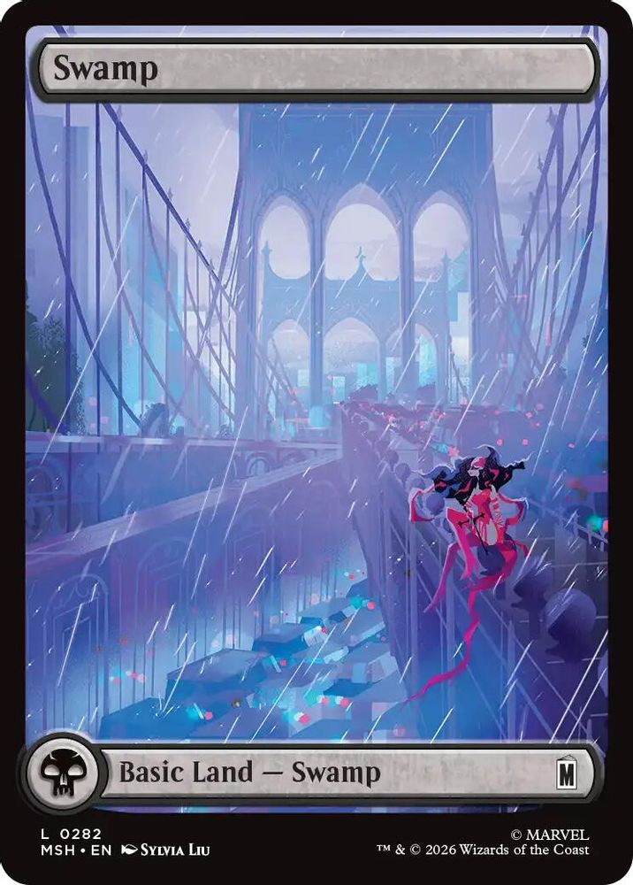 [FOIL] Swamp (0282) #282 - LAND MSH -  Marvel Super Heroes