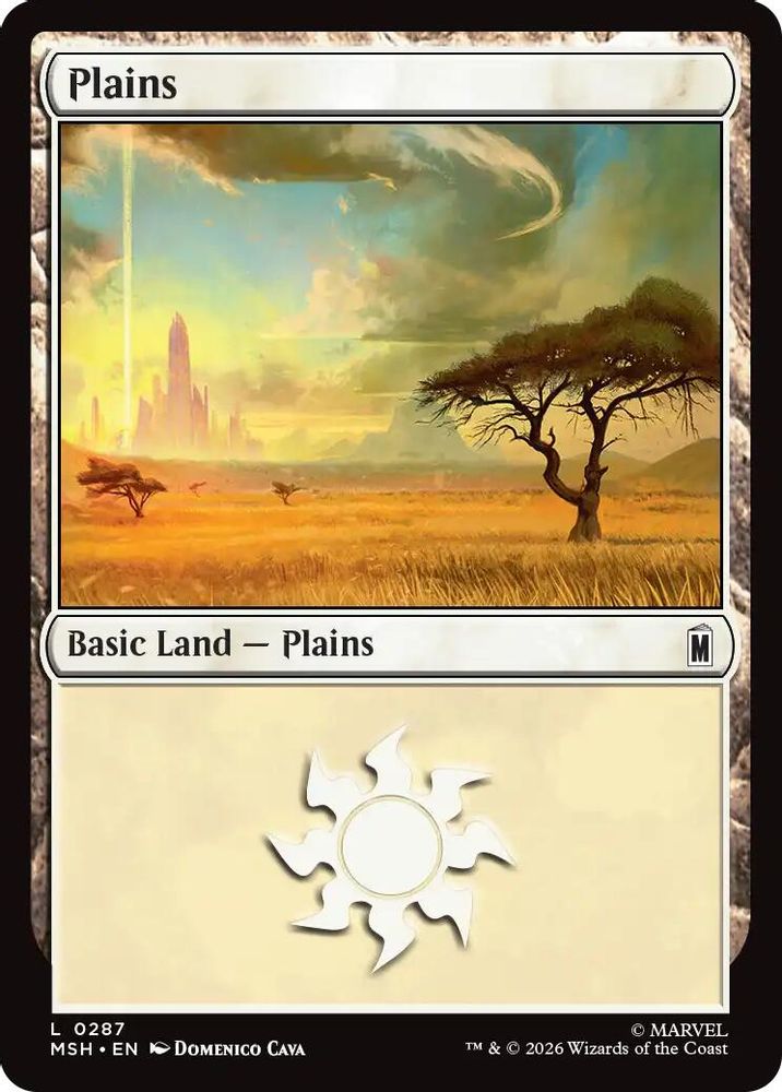 [FOIL] Plains (0287) #287 - LAND MSH -  Marvel Super Heroes