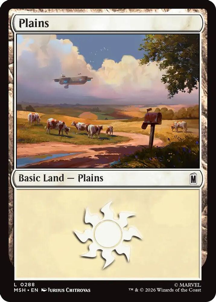 [FOIL] Plains (0288) #288 - LAND MSH -  Marvel Super Heroes