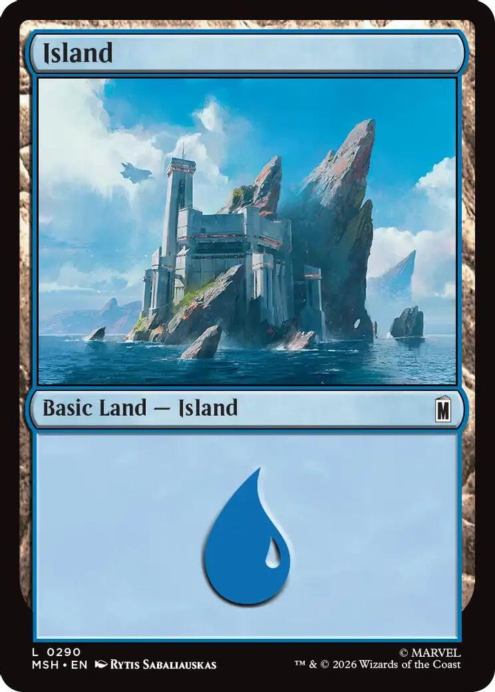[FOIL] Island (0290) #290 - LAND MSH -  Marvel Super Heroes