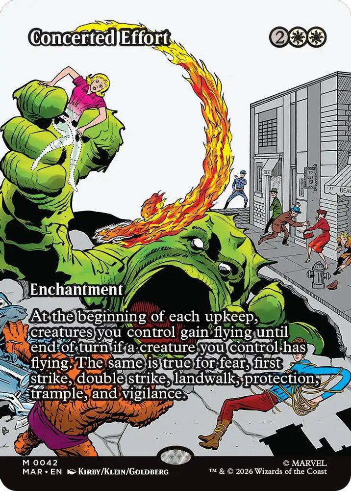 Concerted Effort (Borderless) #042 - MYTHIC MAR -  Marvel Universe Eternal-Legal
