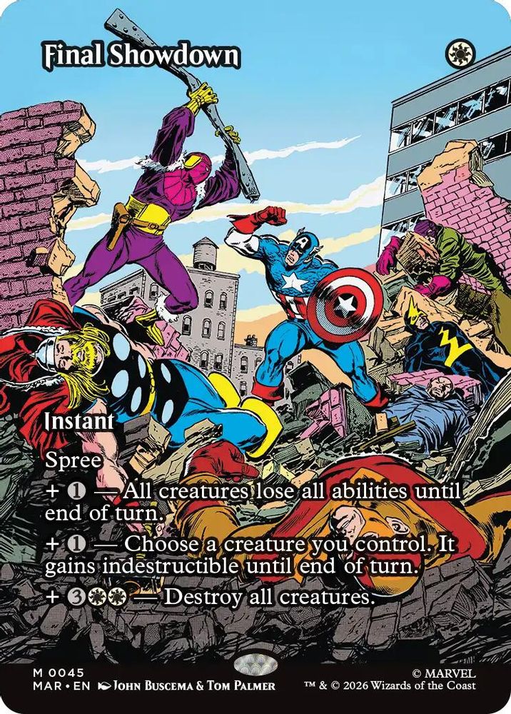 Final Showdown (Borderless) #045 - MYTHIC MAR -  Marvel Universe Eternal-Legal