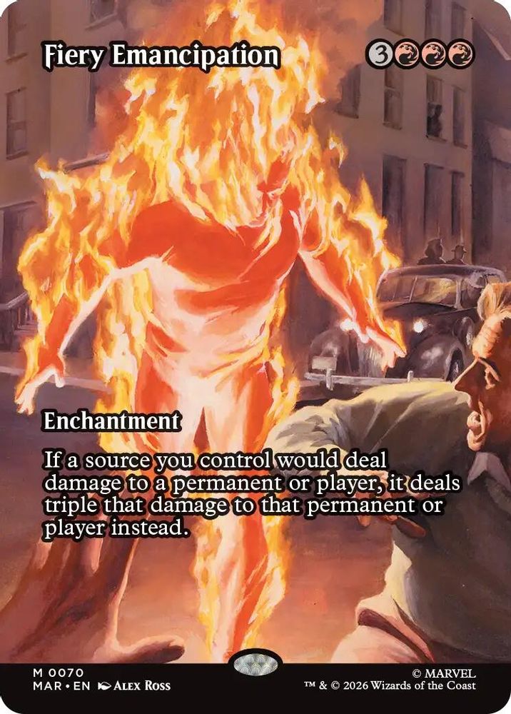 Fiery Emancipation (Borderless) #070 - MYTHIC MAR -  Marvel Universe Eternal-Legal
