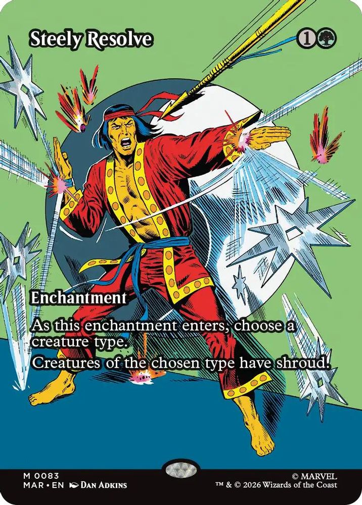 Steely Resolve (Borderless) #083 - MYTHIC MAR -  Marvel Universe Eternal-Legal