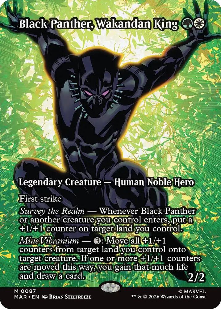 [FOIL] Black Panther, Wakandan King (Borderless) #087 - MYTHIC MAR -  Marvel Universe Eternal-Legal