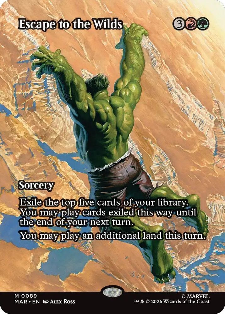 [FOIL] Escape to the Wilds (Borderless) #089 - MYTHIC MAR -  Marvel Universe Eternal-Legal
