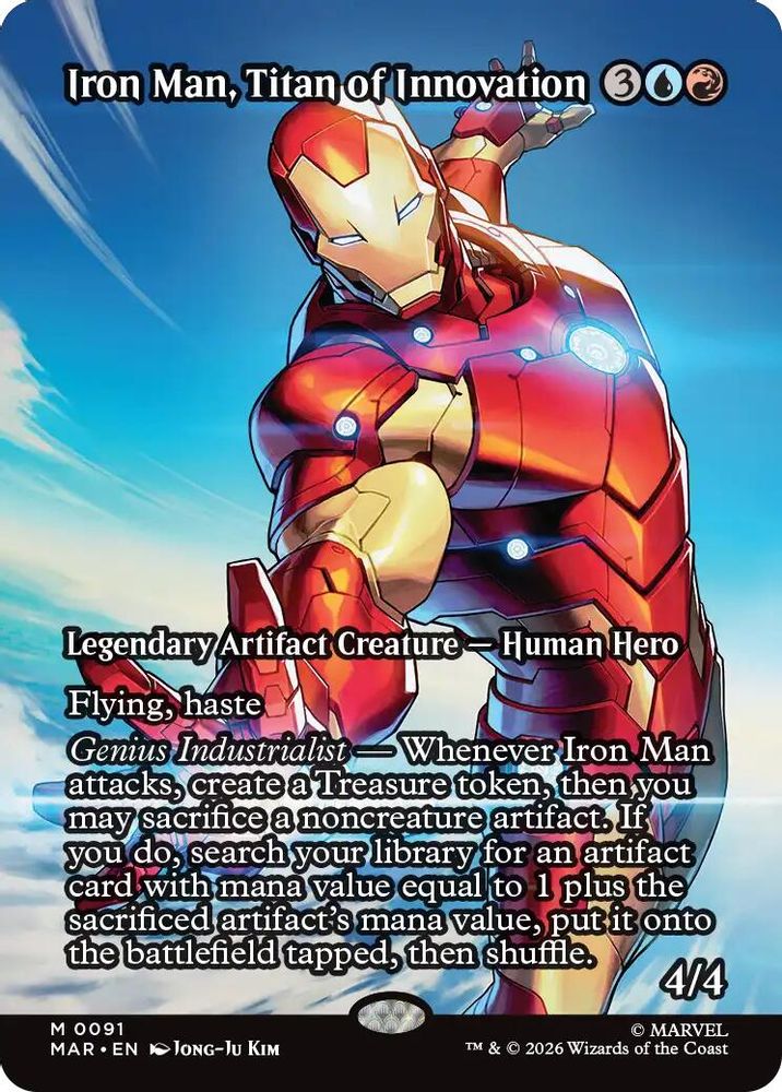 [FOIL] Iron Man, Titan of Innovation (Borderless) #091 - MYTHIC MAR -  Marvel Universe Eternal-Legal