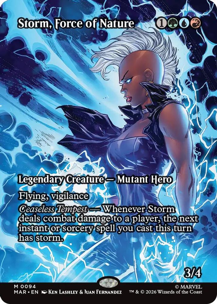 Storm, Force of Nature (Borderless) #094 - MYTHIC MAR -  Marvel Universe Eternal-Legal