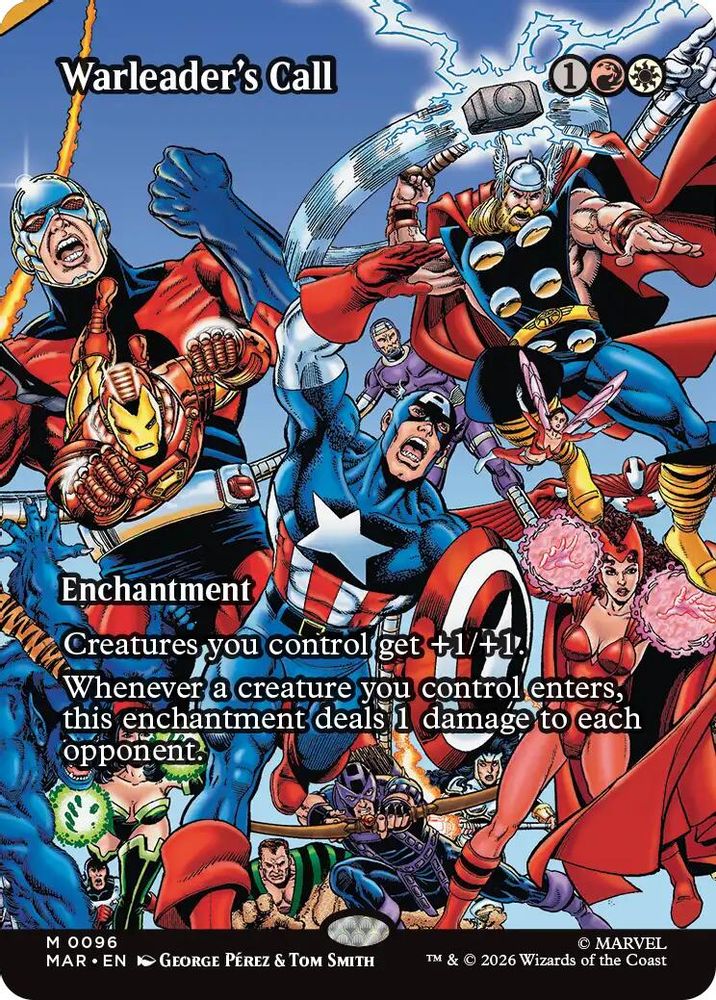 Warleader's Call (Borderless) #096 - MYTHIC MAR -  Marvel Universe Eternal-Legal