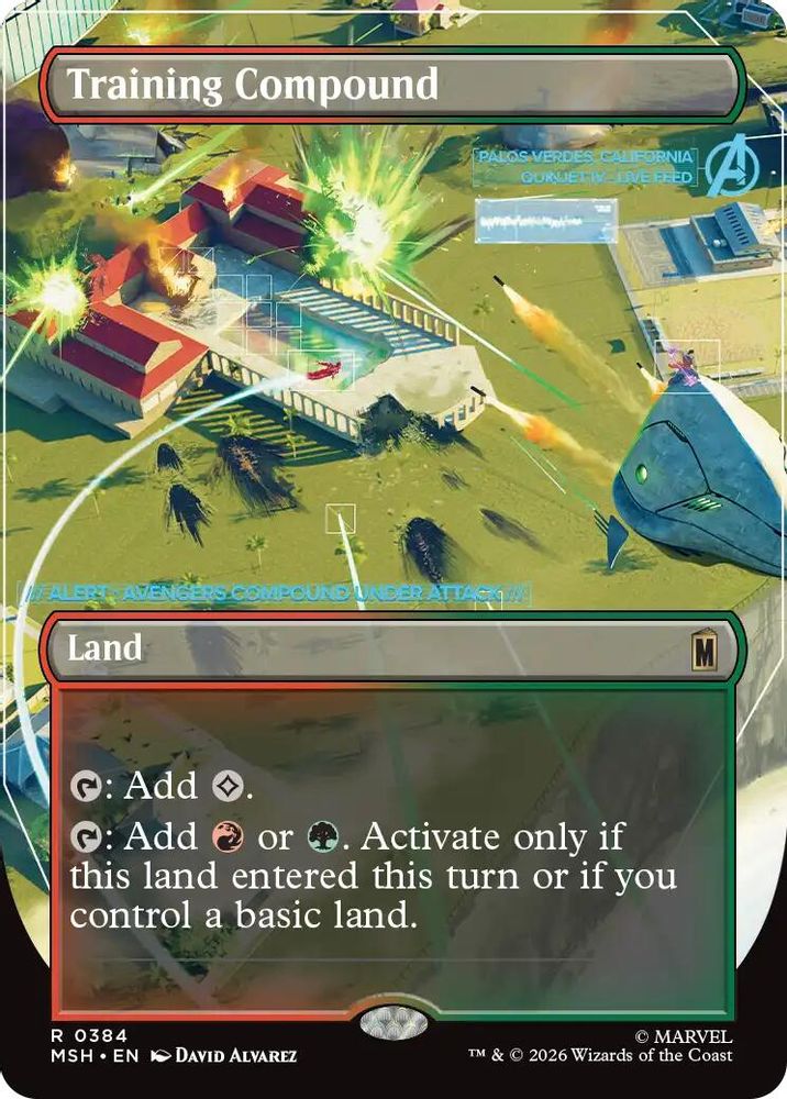 [FOIL] Training Compound (Borderless) #384 - RARE MSH -  Marvel Super Heroes
