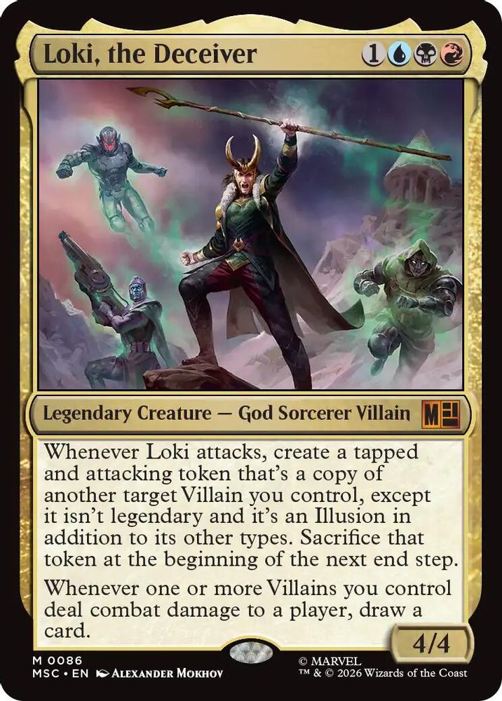 [FOIL] Loki, the Deceiver (Surge Foil) #086 - MYTHIC MSC -  Commander: Marvel Super Heroes