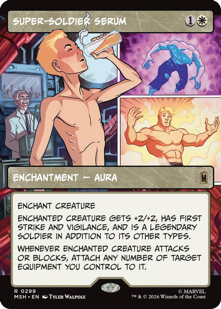 [FOIL] Super-Soldier Serum (Borderless) #299 - RARE MSH -  Marvel Super Heroes