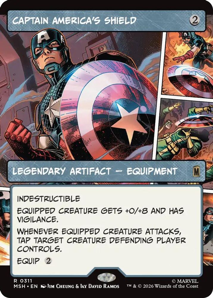 Captain America's Shield (Borderless) (0311) #311 - RARE MSH -  Marvel Super Heroes