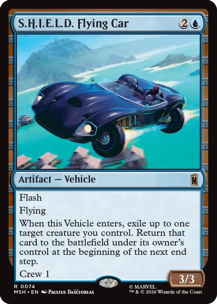 S.H.I.E.L.D. Flying Car #074 - RARE MSH -  Marvel Super Heroes