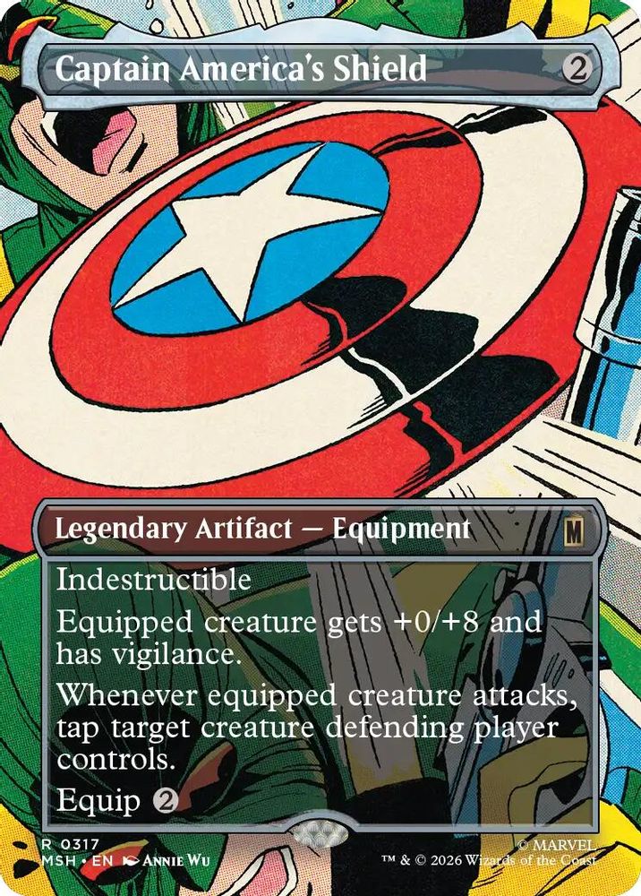 Captain America's Shield (Borderless) (0317) #317 - RARE MSH -  Marvel Super Heroes