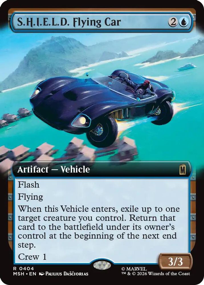 S.H.I.E.L.D. Flying Car (Extended Art) #404 - RARE MSH -  Marvel Super Heroes