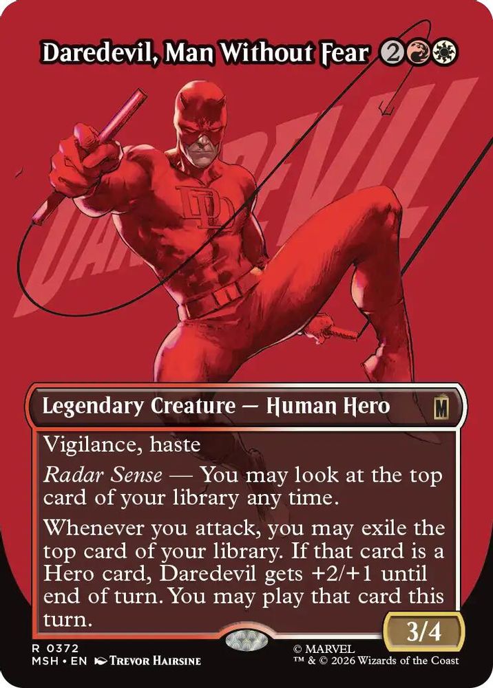 Daredevil, Man Without Fear (Borderless) (0372) #372 - RARE MSH -  Marvel Super Heroes