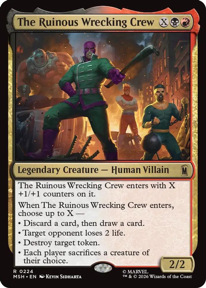 The Ruinous Wrecking Crew #224 - RARE MSH -  Marvel Super Heroes