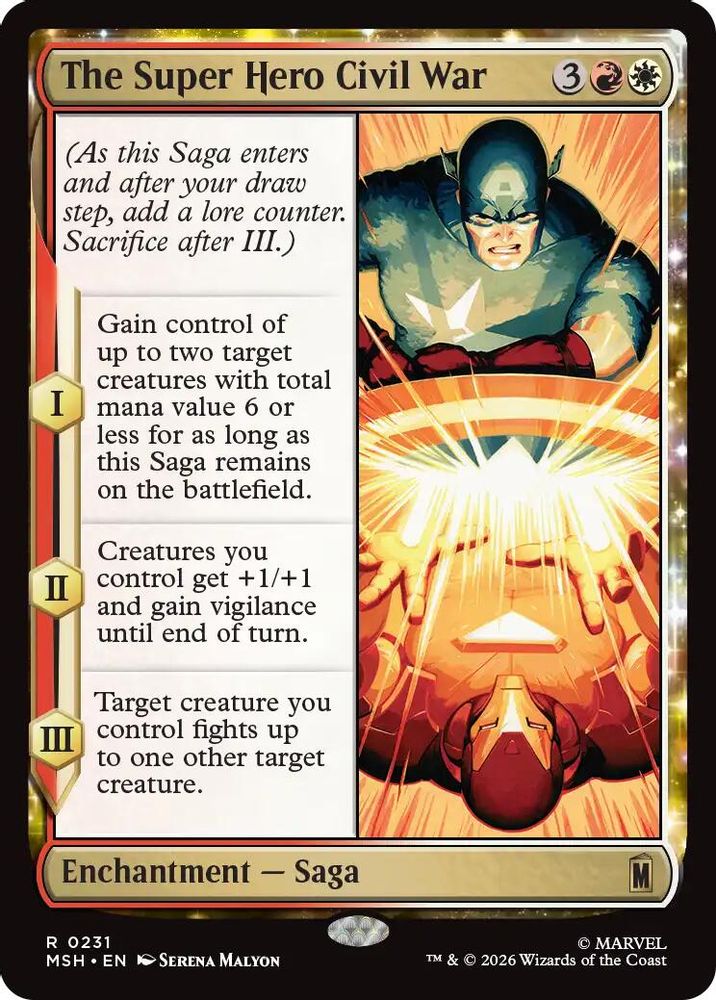 [FOIL] The Super Hero Civil War #231 - RARE MSH -  Marvel Super Heroes
