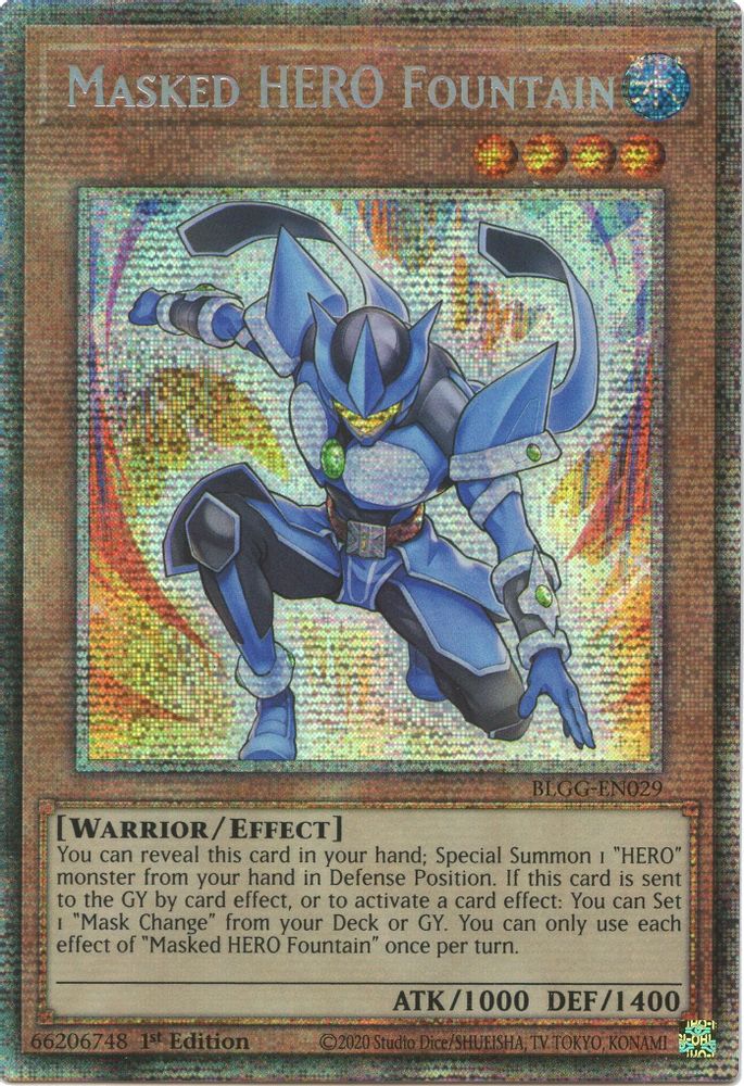 [STARLIGHT RARE] Masked HERO Fountain - (BLGG-EN029) - 1st Edition