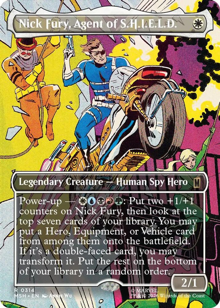 Nick Fury, Agent of S.H.I.E.L.D. (Borderless) (0314) #314 - RARE MSH -  Marvel Super Heroes