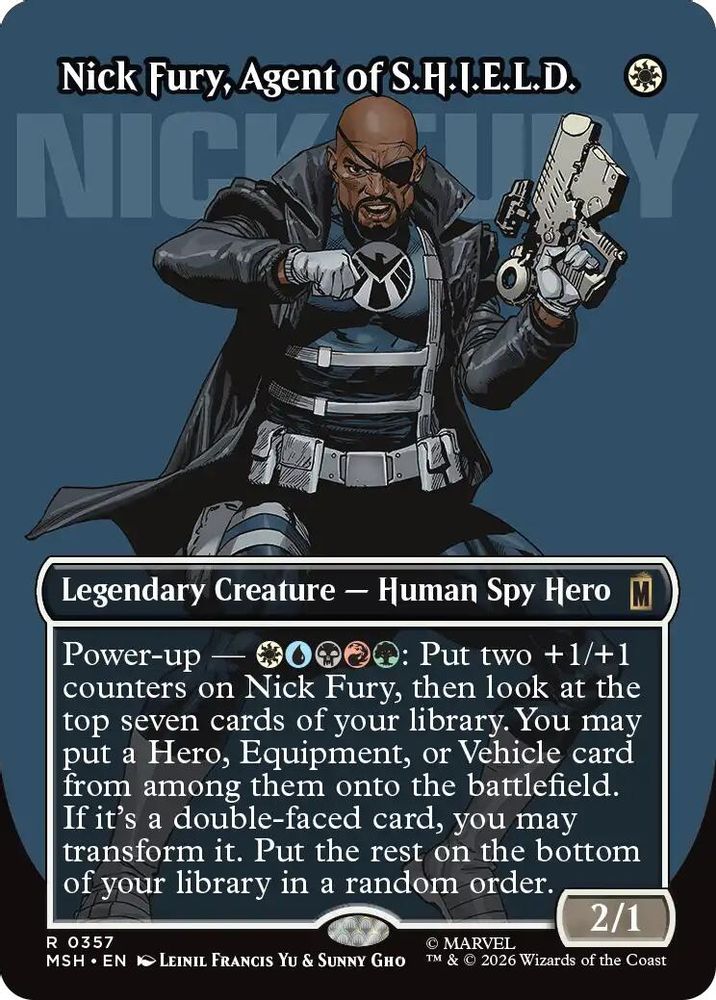 Nick Fury, Agent of S.H.I.E.L.D. (Borderless) (0357) #357 - RARE MSH -  Marvel Super Heroes