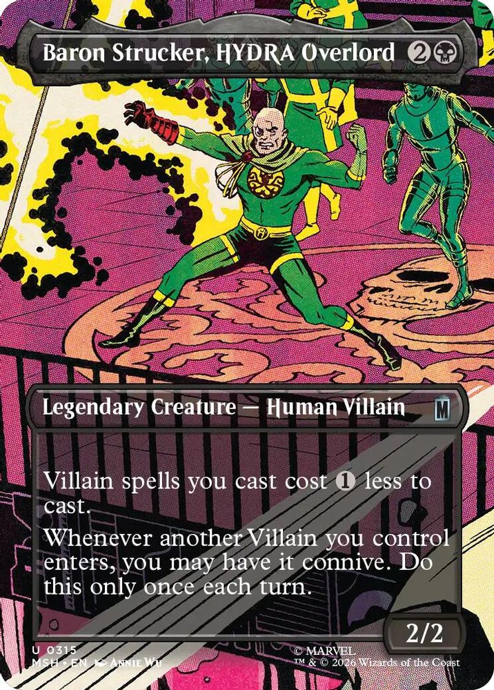 Baron Strucker, HYDRA Overlord (Borderless) #315 - UNCOMMON MSH -  Marvel Super Heroes