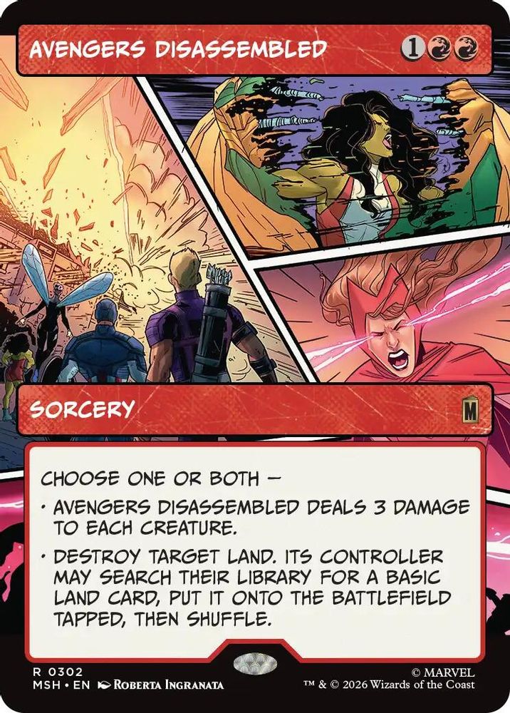 [FOIL] Avengers Disassembled (Borderless) #302 - RARE MSH -  Marvel Super Heroes