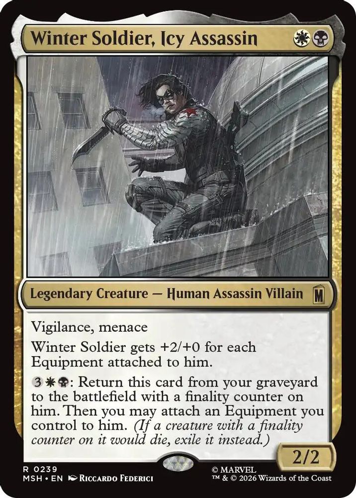 [FOIL] Winter Soldier, Icy Assassin #239 - RARE MSH -  Marvel Super Heroes