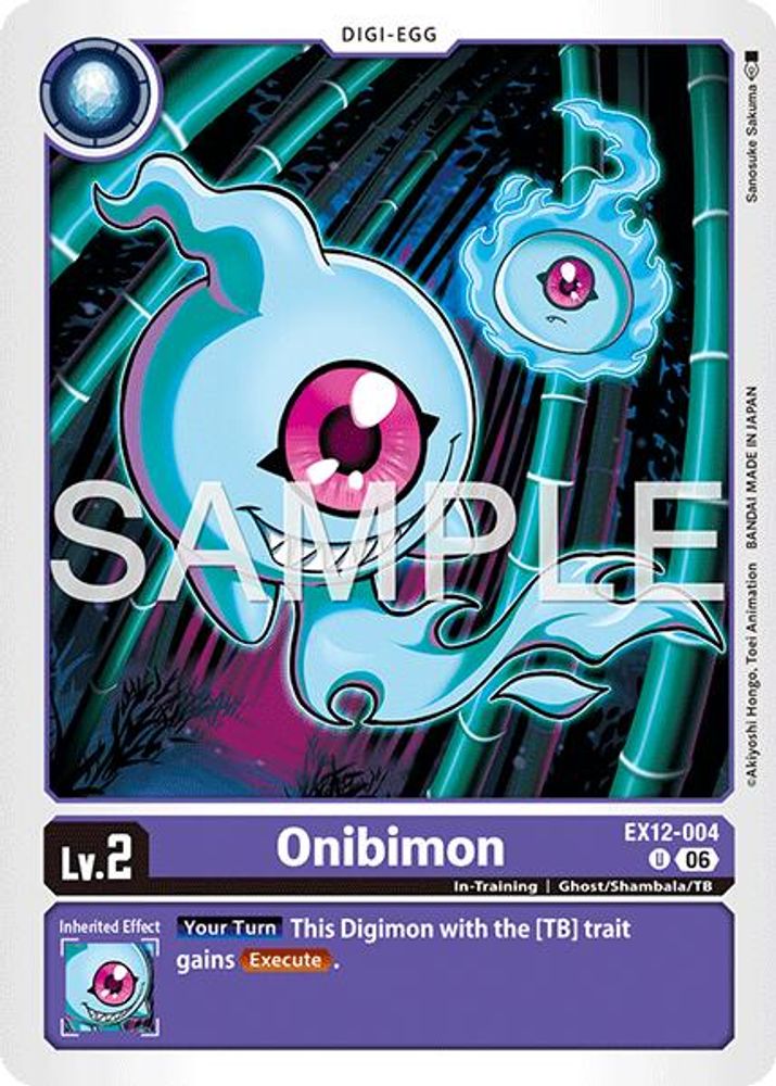 PLAYSET (4) 4x Onibimon (EX12-004) Uncommon - Digimon Digital World Shambala