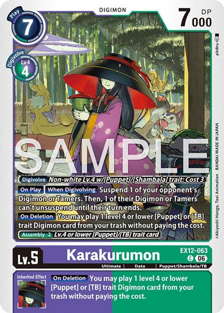 PLAYSET (4) 4x Karakurumon (EX12-063) Common - Digimon Digital World Shambala